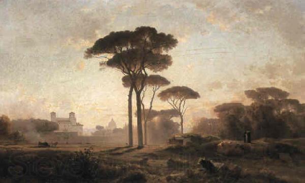 Jean-Achille Benouville Villa Medici, Rome Germany oil painting art